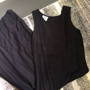 Vintage Laura Ashley Linen Blend Maxi Dress